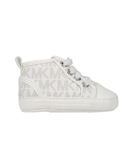 michael kors crib shoes|Michael Michael Kors Baby Split Logo Repeat High Top Sneaker .